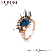 15325 Xuping boa qualidade novo design da forma do olho de jóias China atacado rosa anel de ouro jóias mulheres